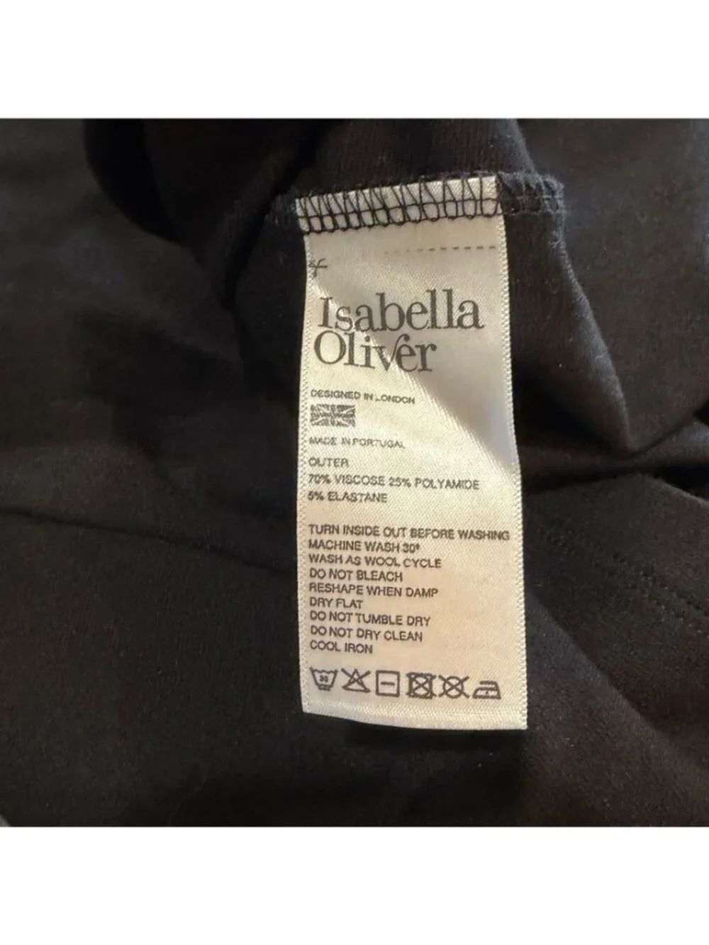 Isabella Oliver Maternity Black Midi Square Neck Stretch Tank Dress NWT Size 0 - Picture 6 of 10